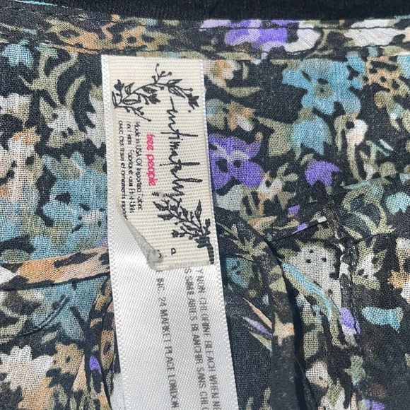 Free People Intimately Women’s Sheer Floral Bodysuit Size Small - Picture 3 of 7